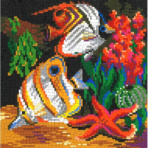 Ministeck MC42126 Stickit zebra vissen, ca. 5.000 steentjes, compatible met Ministeck