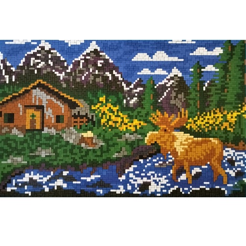 Ministeck MC42404 Stickit Elk in de Bergen, ca. 5.600 steentjes